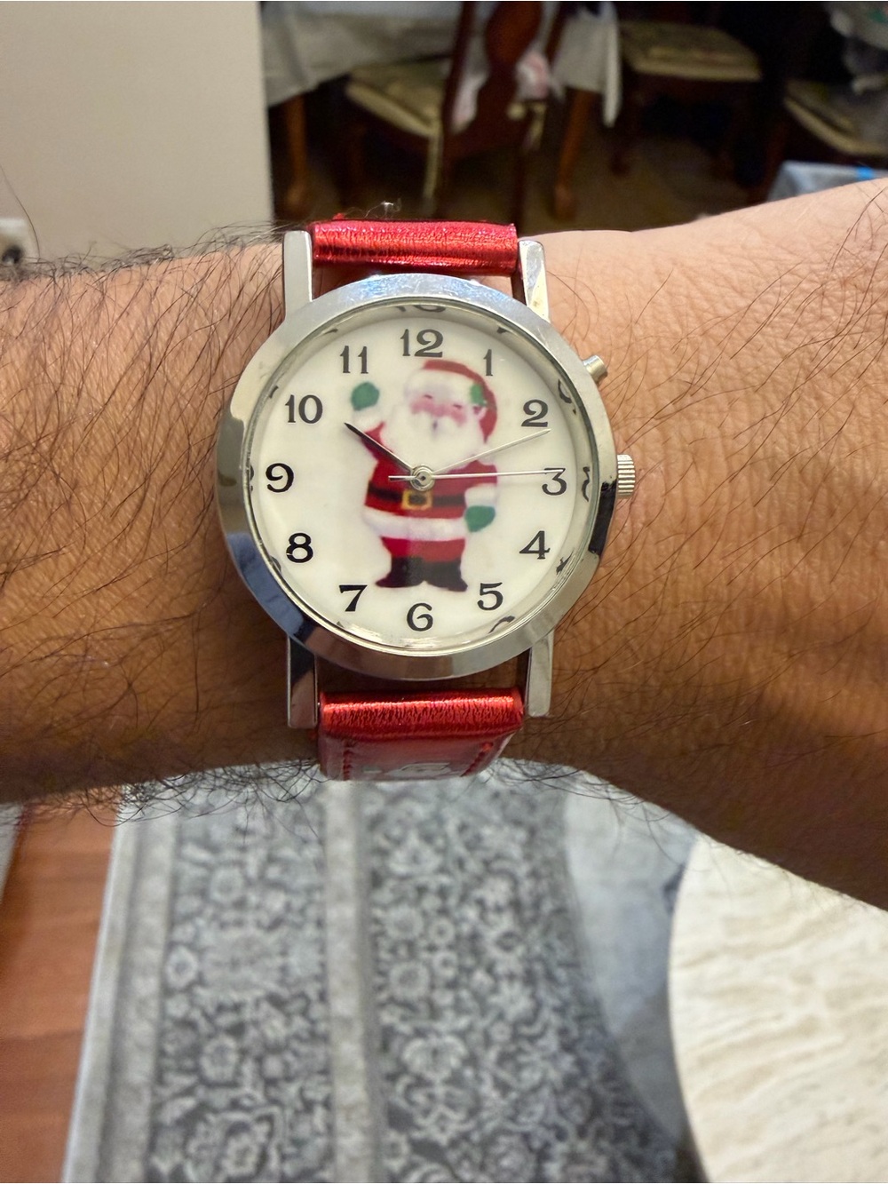 Vintage 90s Musical Santa Claus Christmas Unisex Watch 35mm